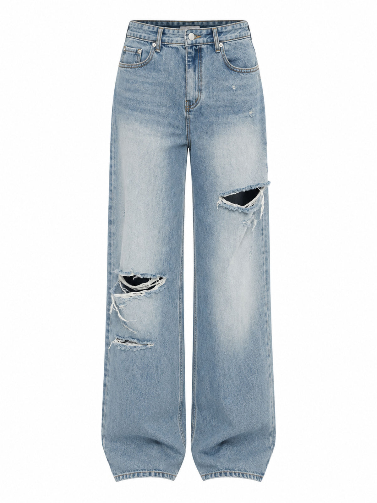 Baggy Distressed Jeans Light Blue