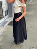 Long Belted Skirt Black