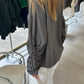 Übergroßes, gedrehtes Longsleeve Anthrazit