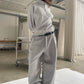 Fleeced Barrel Fit Jogger Pants Grey