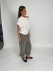Draped Boatneck Tee White