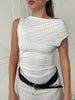 Twisted Draped Top Polka Dot