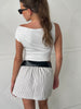 Twisted Draped Top Polka Dot