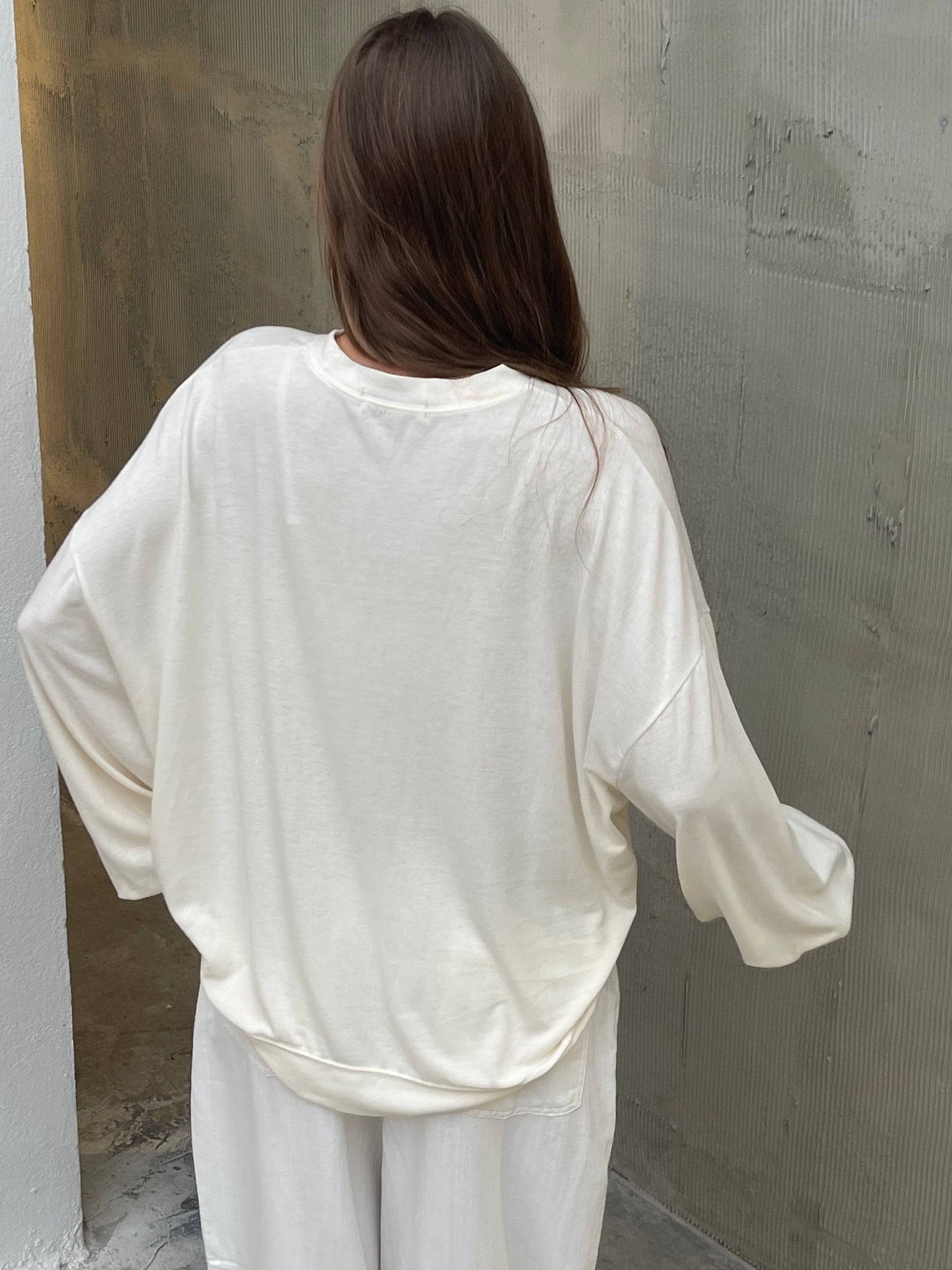 Basic Long Sleeve Tee Ivory