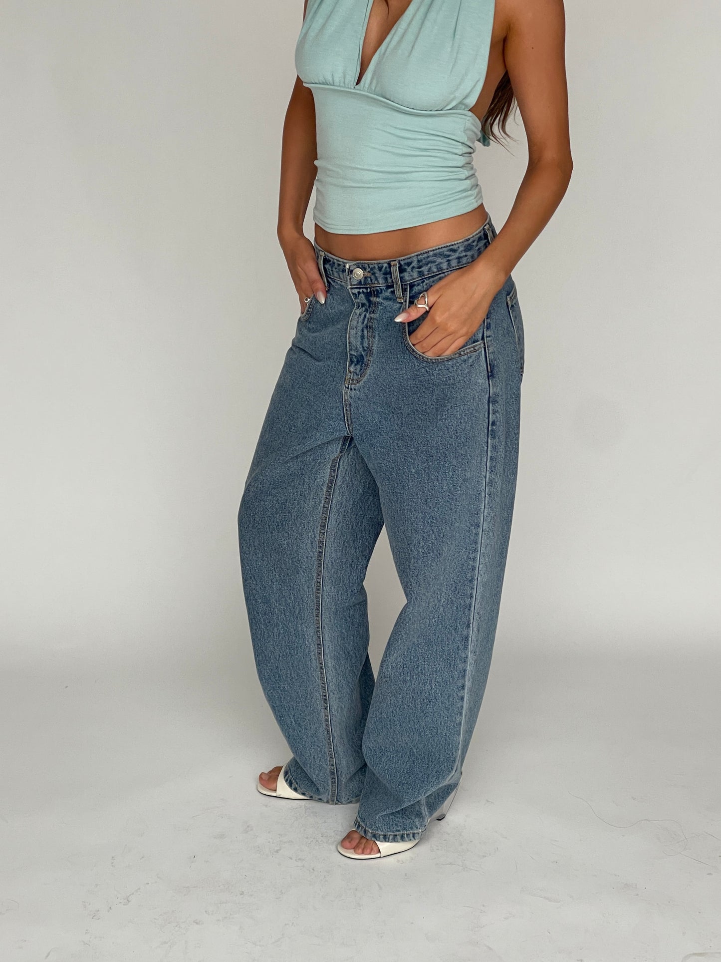 Classic Straight Leg Jeans Deep Blue