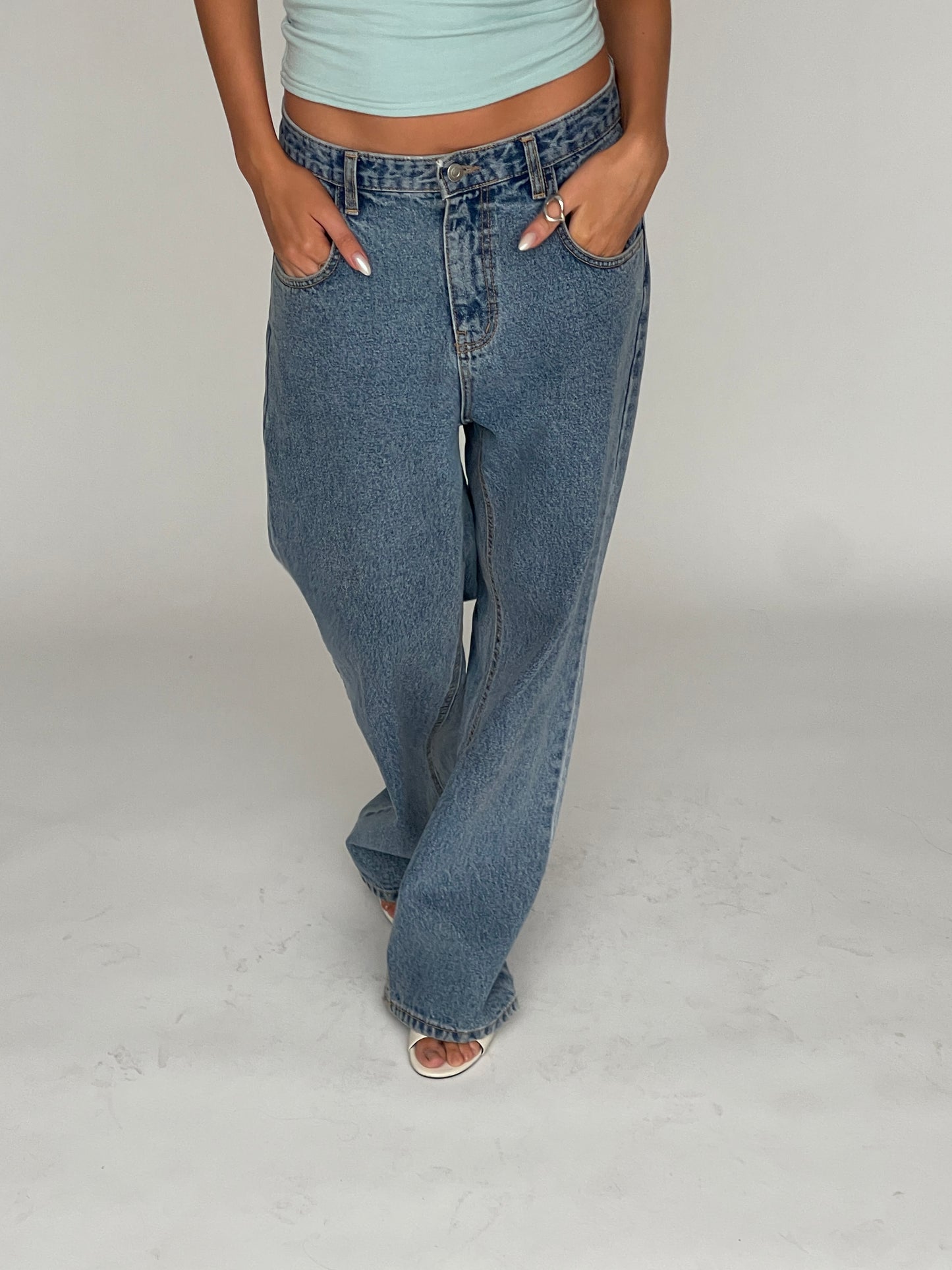 Classic Straight Leg Jeans Deep Blue