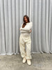 Baggy Wide Leg Corduroy Pants Cream