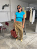 Woven Straight Leg Pants Dark Sand