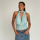Deep Halter Neck Mint Green