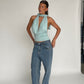 Deep Halter Neck Mint Green