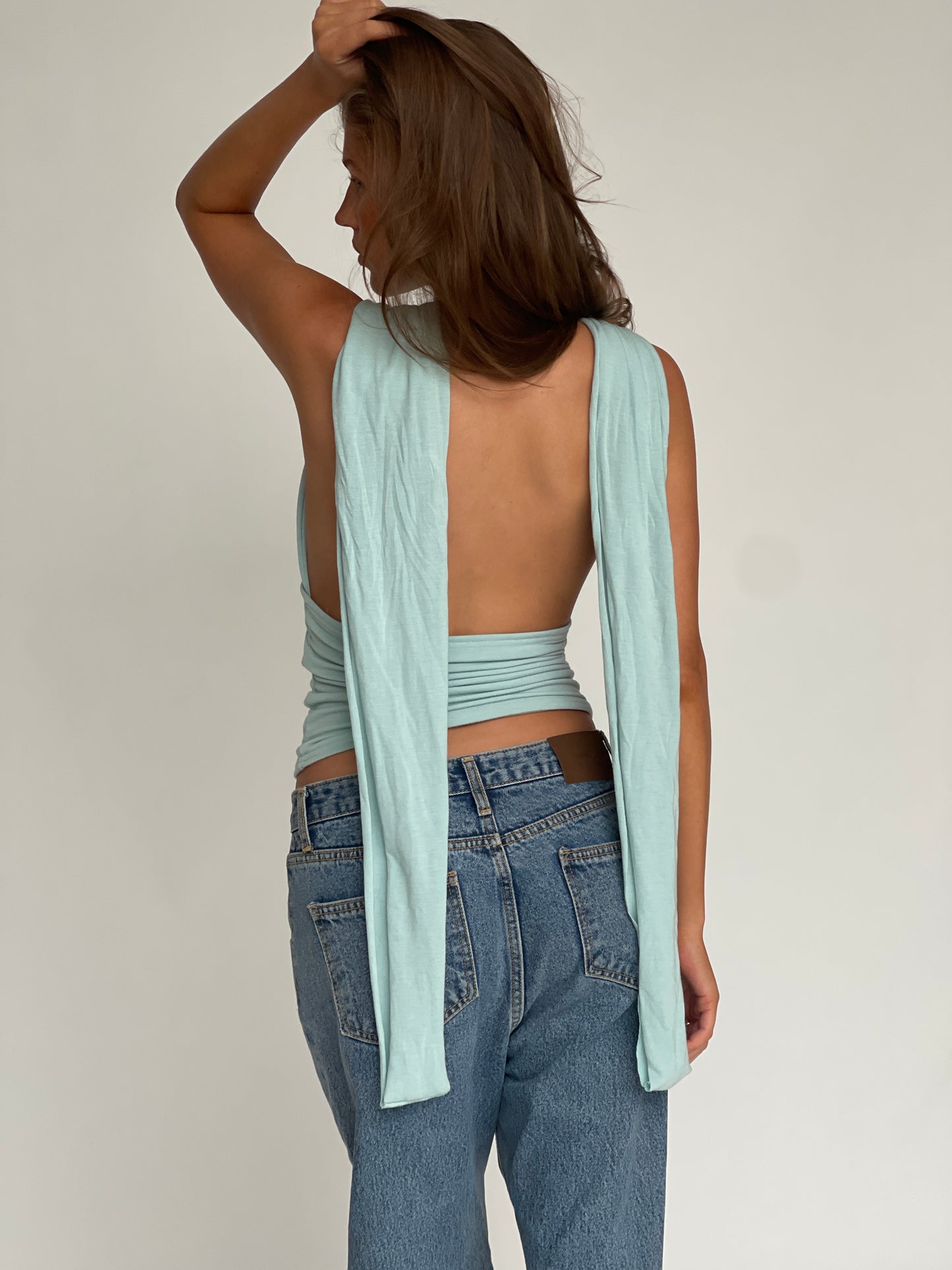 Deep Halter Neck Mint Green