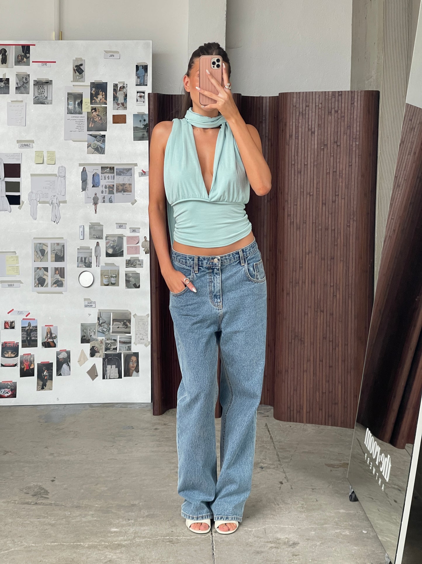 Classic Straight Leg Jeans Vintage Blue