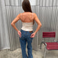 Double Layered Satin Top Ivory