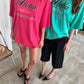 Oversized Aloha Tee Vintage Teal Blue