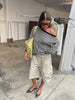 Baggy Fold Over Cargo Shorts Sand