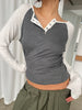 Contrast Striped Longsleeve Grey