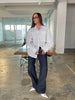 Oversized Side Buttoned Shirt White