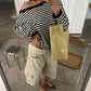 Baggy Fold Over Cargo Shorts Sand