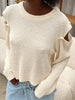 Buttoned Shoulder Knit Ivory