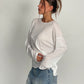 Sheer Loose Longsleeve Tee White