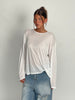 Sheer Loose Longsleeve Tee White