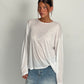 Sheer Loose Longsleeve Tee White