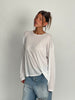 Sheer Loose Longsleeve Tee White