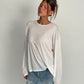 Sheer Loose Longsleeve Tee White