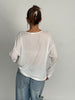 Sheer Loose Longsleeve Tee White