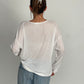 Sheer Loose Longsleeve Tee White