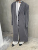 Enna Buttoned Long Coat Grey