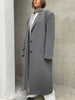 Enna Buttoned Long Coat Grey