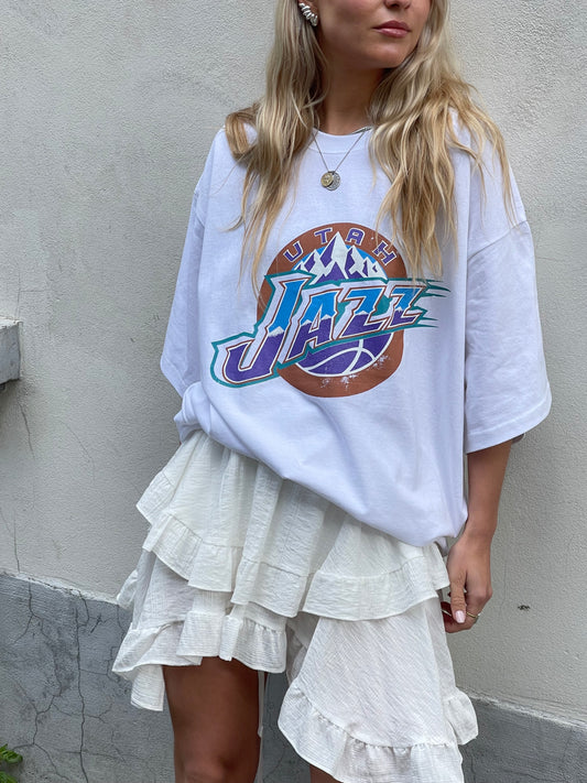 Oversized Jazz Graphic Tee White