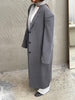 Enna Buttoned Long Coat Grey