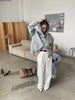 Double Layered Zipped Hooded Vest Grey