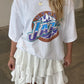 Oversized Jazz Graphic Tee White