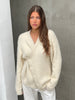 Buttoned Fluffy Soft Cardigan Ivory