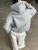 Double Layered Zipped Hooded Vest Grey