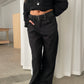 Baggy Wide Leg Pants Black