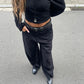 Baggy Wide Leg Pants Black