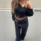 Baggy Wide Leg Pants Black