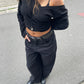 Baggy Wide Leg Pants Black
