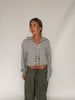 Button Detail Zip-Up Hoodie Light Grey