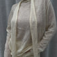 Scarf Detail Loose Knit Cream