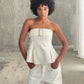 Belted Bustier Top Ivory