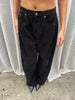 Baggy Wide Leg Corduroy Pants Blue-Black