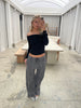 Fringe Jogger Pants Grey