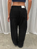 Baggy Wide Leg Corduroy Pants Blue-Black