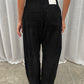 Baggy Wide Leg Corduroy Pants Blue-Black