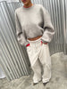 Oversized Cropped Knit Grey